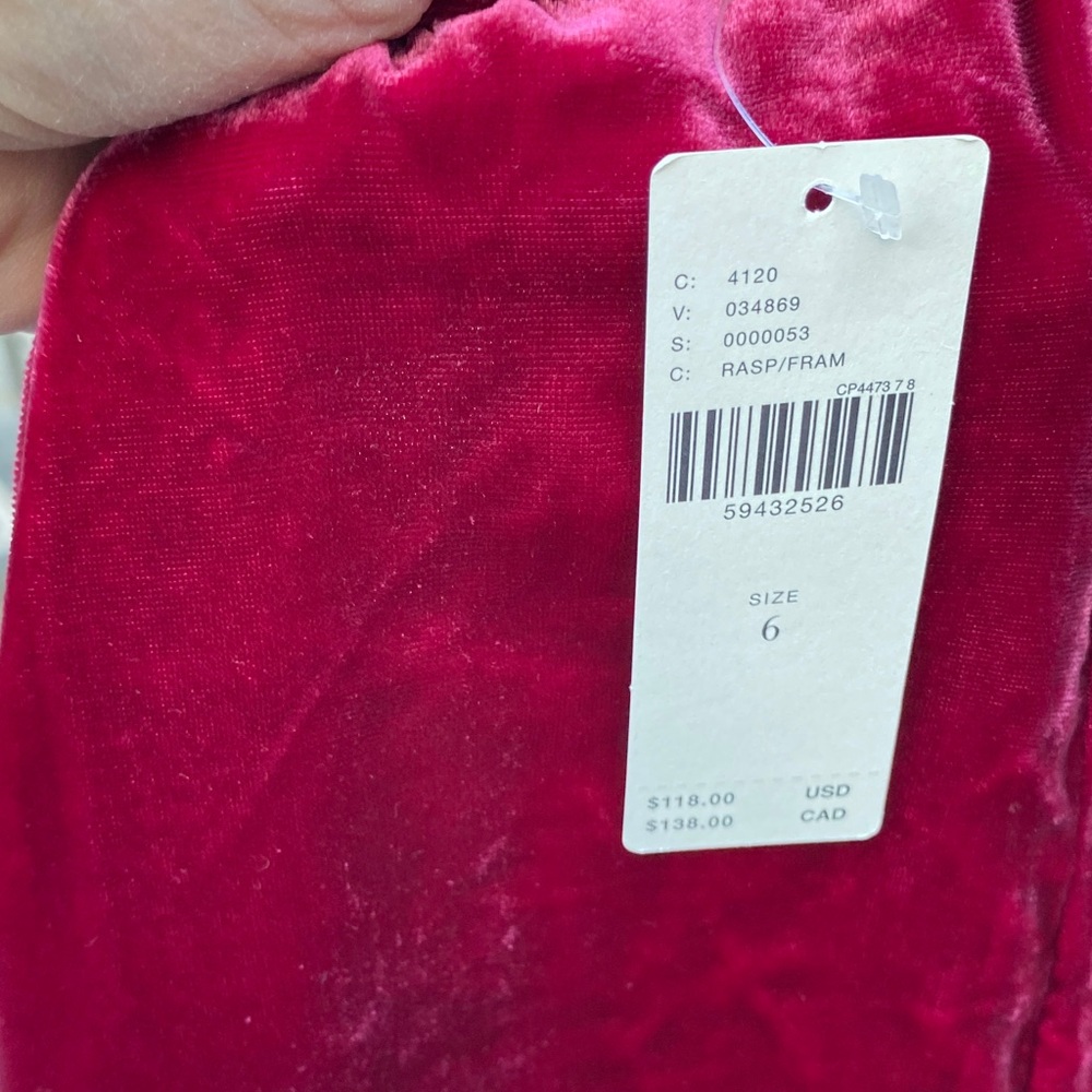 Elegant Velvet Raspberry-Red Skirt - Picture 3 of 6